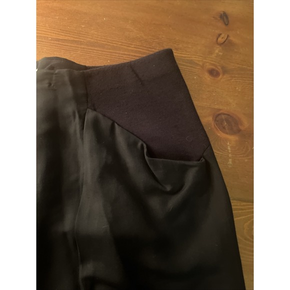 HELMUT LANG WOMENS BLACK COTTON MODAL BLEND CUFFED ELASTIC SHORTS Size 6 - Picture 5 of 12